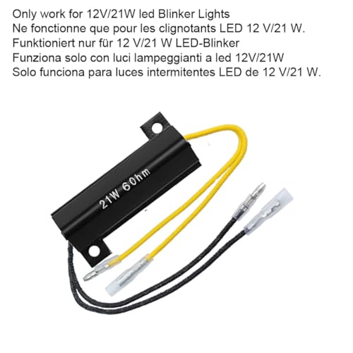 Image of Gebildet 4PCS 12V Motorcycle Resistor 21W 6Ohm LED Load Resistors for Motorcycle Motorbike Turn Signal Indicators Compatible with Yamaha Suzuki Off Road(Y-137)