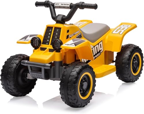 Elektro-Quad Für Kinder 6v – Aufsitzauto Mit LED-Lichtern & Musik, Hupe, EIN-Knopf-Start, 1,8 Km/h, Lange Akkulaufzeit, Bequemer Sitz, Robustes Material – Mini ATV Ab 3 Jahren
