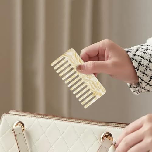 Peine blanco de dientes anchos para cabello rizado y grueso miniatura 3