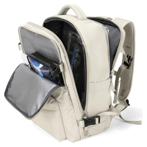 Mochila verde de viaje con gran capacidad y bolsa de aseo portátil 4
