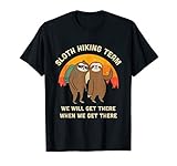 Sloth Hiking Team - Funny Vintage Gift T-Shirt
