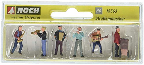 NOCH H0 Scale Figures Street Musicians 6 Pack (Music Theme, Age 14+)