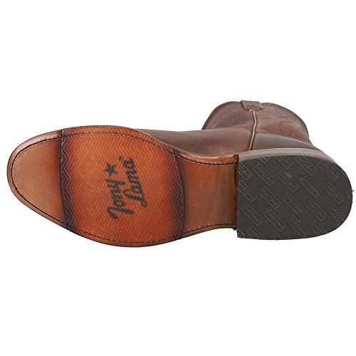 Tony Lama Men's Monterey Whiskey Roper Cowhide Leather Western Boot Round Toe Brown 11 D #TOP4