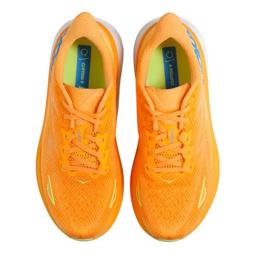 Image of Hoka Men's Clifton 9 Sneaker, Solar Flare /Lettuce, 10 Wide