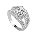 Damski pierścionek modny intarsje cyrkonia pierścionek osobowość damski pierścionek pierścionek zaręczynowy pierścionki do karniszy srebrny, 6, stop, No Gemstone