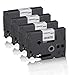 Produktbild 4x Schriftband kompatibel für Brother P-Touch TZ231 TZE-231 P-Touch 1000 P-Touch 1000BTS P-Touch 1000F P-Touch 1005BTS P-Touch 1005F P-Touch 1005FB P-Touch 1010 P-Touch 1080 P-Touch 1090 Schriftband 12MM x 8M