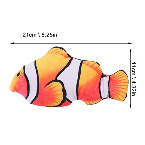 STOBOK Brinquedo Peixe Gato Elétrico Brinquedo Peixe de Pelúcia Realista Em Movimento Peixe Batendo