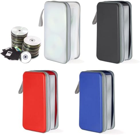 Amazon.com: Frayot CD Case 4 Pack,100 Capacity CD Case Portable CD Case ...