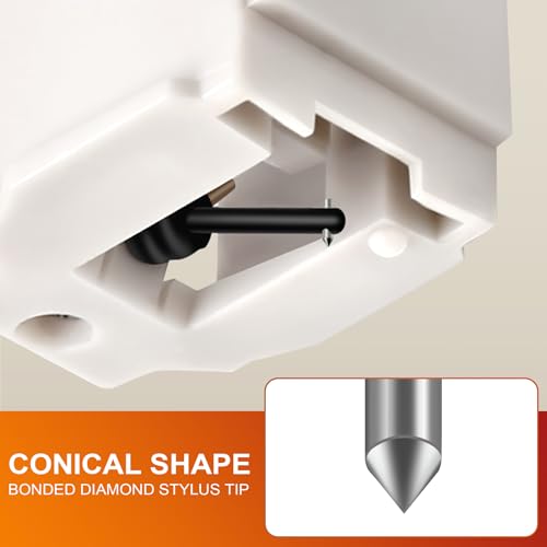 Gartopvoiz Record Player Needles Replacement for ATN3600L with Stylus Cleaning Gel, Compatible with Audio Technica AT-LP60 AT-LP60USB Turntable Stylus - Image 2