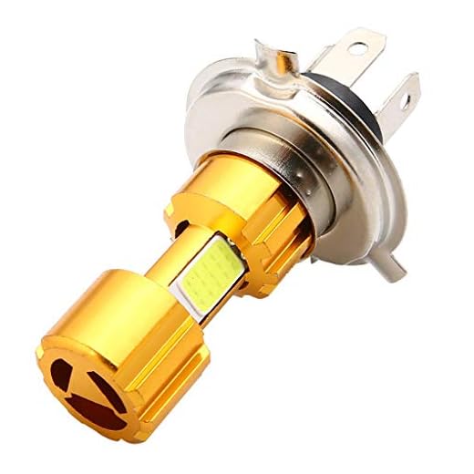 H4 18W LED 3 COB DC 12V blanca de la motocicleta Faro 6500K Hi/Lo del haz de alta potencia brillante estupenda de la bombilla