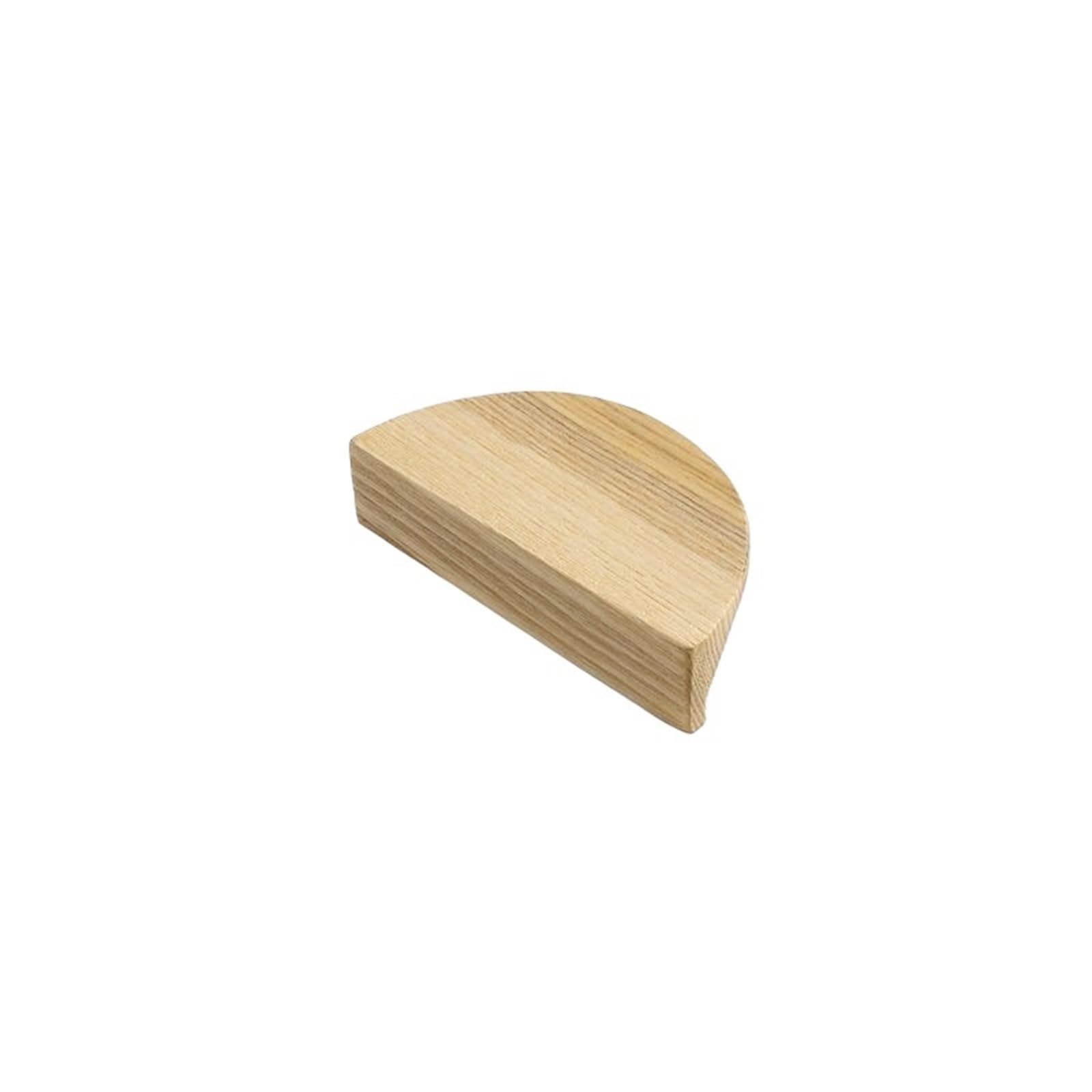 LADFRTYU Wooden Handles 2pcs Walnut Wooden Kitchen Cabinet Knobs and Handles Shoe Handle Gold Cupboard Door Pulls Hardware(CJ-1901-ASH-32MM)
