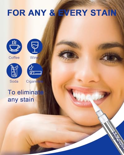 mysmile non-sensitive teeth whitening pen mint gel enamel safety 8ml 30 treatments fast remove 20 years of stains care oral bright smile alternative teeth whitening strips