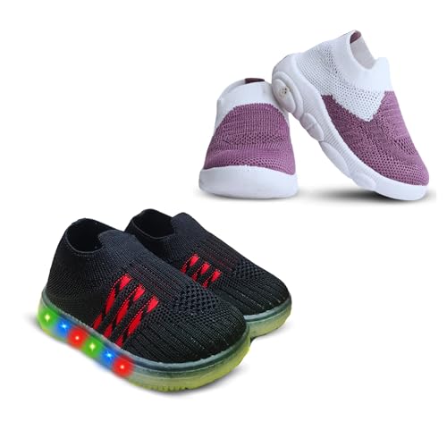 Image of Kids Trending Slip-On Shoes Combo, Pack of 2 (Light Shoe + Musical Shoe)
