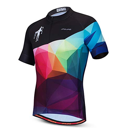 Men Cycling Jesey Race Biking Funny Clothing Cycle Tops Tshirt Gradient Colors
