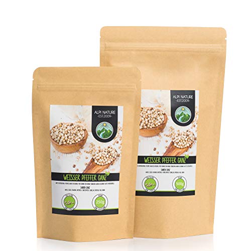 Hele witte peper (500g), witte peperkorrels 100% natuurlijk, uiteraard zonder toevoegingen, vegan, witte peper - Afbeelding 7