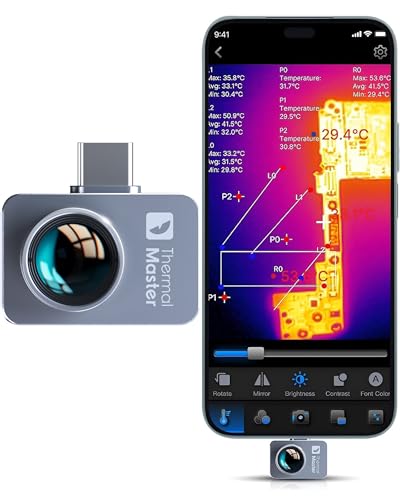 (Android) Thermal Camera for Android Phone, Thermal Master P2 Pro Thermal Imaging Camera – 9g Lightweight, 512×384 IR, Magnetic Macro Lens, 15× Zoom, -20°C~600°C, No Battery Needed