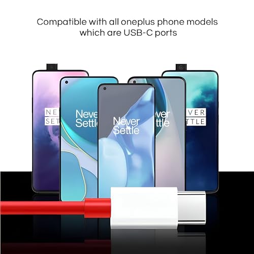 Image of 65W Oneplus Original Type C Supervooc Fast Data Charging Cable for Oneplus 12 /12R /11 /11R /10 Pro /10R /10T /9 /9R /9Rt /8 /Nord Ce4 /Ce3 /Ce 3 Lite /Nord 3 /2 /2T /Ce 2 /Ce2 Lite 5G /Open, Support Warp 65 W Cord, Red