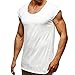 Xmiral Maglietta Uomo T-Shirt Uomo Maglia a Maniche Corte Uomo T-Shirts con Scollo Rotondo Uomo XL Bianca