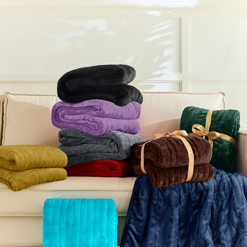 BOMOVA Heated Electric Throw Blanket - 50" x 60" Heating Blanket with 10 Heating Levels & 8 Hours Auto Off, Warm Flannel Blanket with Over-Heat Protection, for Women, ETL & FCC Certified
