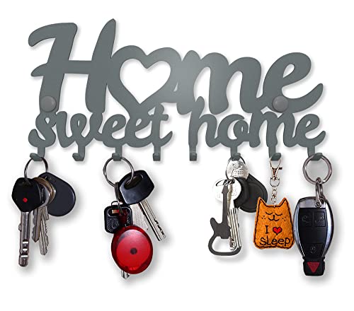 SirHoldeer Schlüsselbrett Modern, Home Sweet Home Schlüsselhaken,...