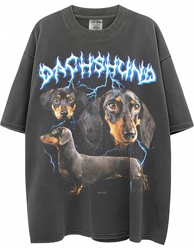 Heavy Metal Dogs – Heavyweight, Washed & Oversized Shaka-Wear Drop Shoulder Tshirt for Men & Women