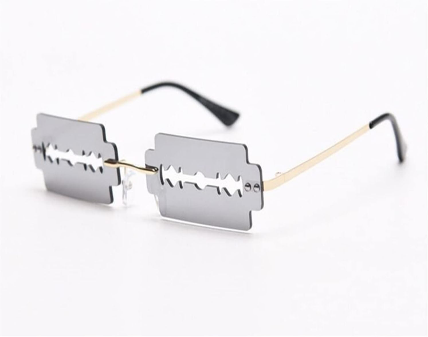 Fashionable Borderless Sunglasses for Women Personalized Trend Blade Sunglasses for Men Driving Glasses