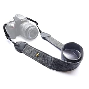 Alled XN01-0943 Neck Shoulder Belt Strap, Vintage Print Soft Colorful Camera Straps for Women/Men, All DSLR/Nikon/Canon/Sony/Olympus/Samsung/Pentax/Olympus, Black