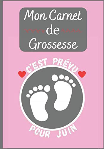 Mon Carnet de Grossesse : C'est prévu pour Juin.: Journal de grossesse à compléter, livre de grossesse et album de grossesse - Cadeau Femme Grossesse - 18 x 25cm 104 pages.