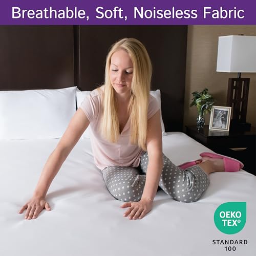 Queen Size Waterproof Mattress Protector - Fitted Sheet Mattress Cover with Deep Pockets - Hypoallergenic, Breathable, Water Proof, Noiseless, Vinyl Free - Thumbnail 5