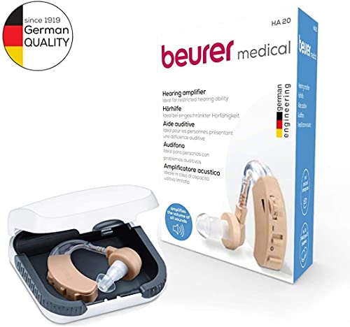 Image of Beurer HA20 Hearing Amplifier | Amplifies the volume of sounds for restricted hearing abilities | Ergonomic fit behind the ear | Individually adjustable | 3 years warranty. (HA 20)