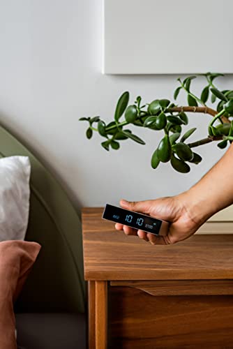 Lexon Flip Premium Digital Alarm Clock - Rechargeable Desk Clock With On/Off Faces - Snooze Function, Pure Va Lcd Display, Touch & Sound Sensor, Aluminum - Bronze #TOP5