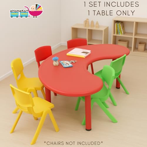 Image of eHomeKart Fish Table - Front Round Table for Kids - Perfect Foe Home and School - (53 x 20 x 20 inches) - Colour May Vary
