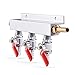 3-Way Gas Manifold CO2 Distributor Manifold 5/16 inch Barb/Stem Splitter Beer Integrated Check Valves Homebrew Beer Making Brewing Tool