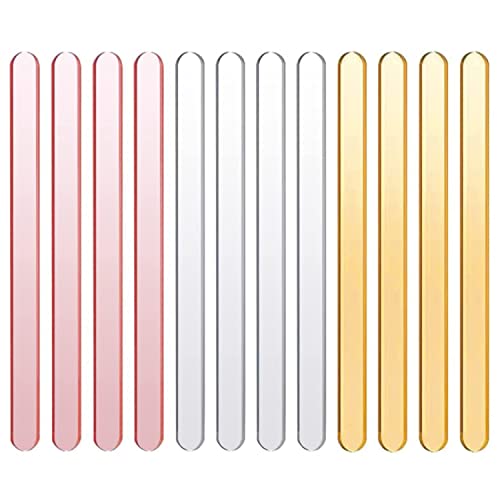 30 Pcs 4.5 Inch Acrylic Popsicle Stick Reusable Cakesicle Sticks Mini Mirror Ice Cream Sticks for Candy Ice Creamsicle DIY, Multicolor