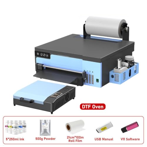 XP600 �v�����g�w�b�h������� A4 DTF ����@ DTF ����v���Z�X�ƌ݊����̂��� T �V���c�p�t�B�����M�]�ʃv�����^�[�ɒ���(color: Light Blue SET 3)