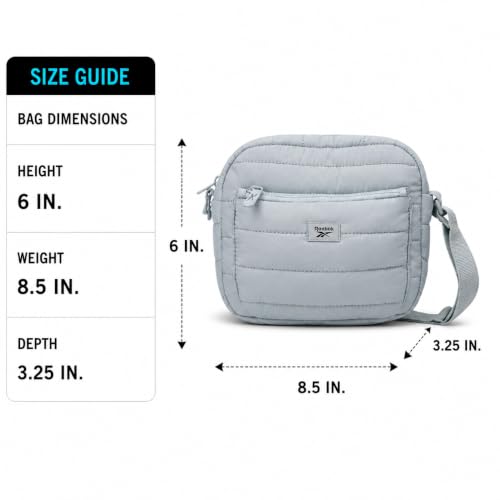 Image of Reebok Womens Crossbody Bags - Lightweight Sling Cell Phone Purse, Quilted Small Crossbody Bags Women