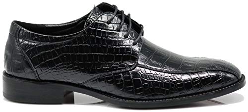 Image of Gator3N Men's Alligator Crocodile Print Oxfords Fashion Lace Up Dress Shoes