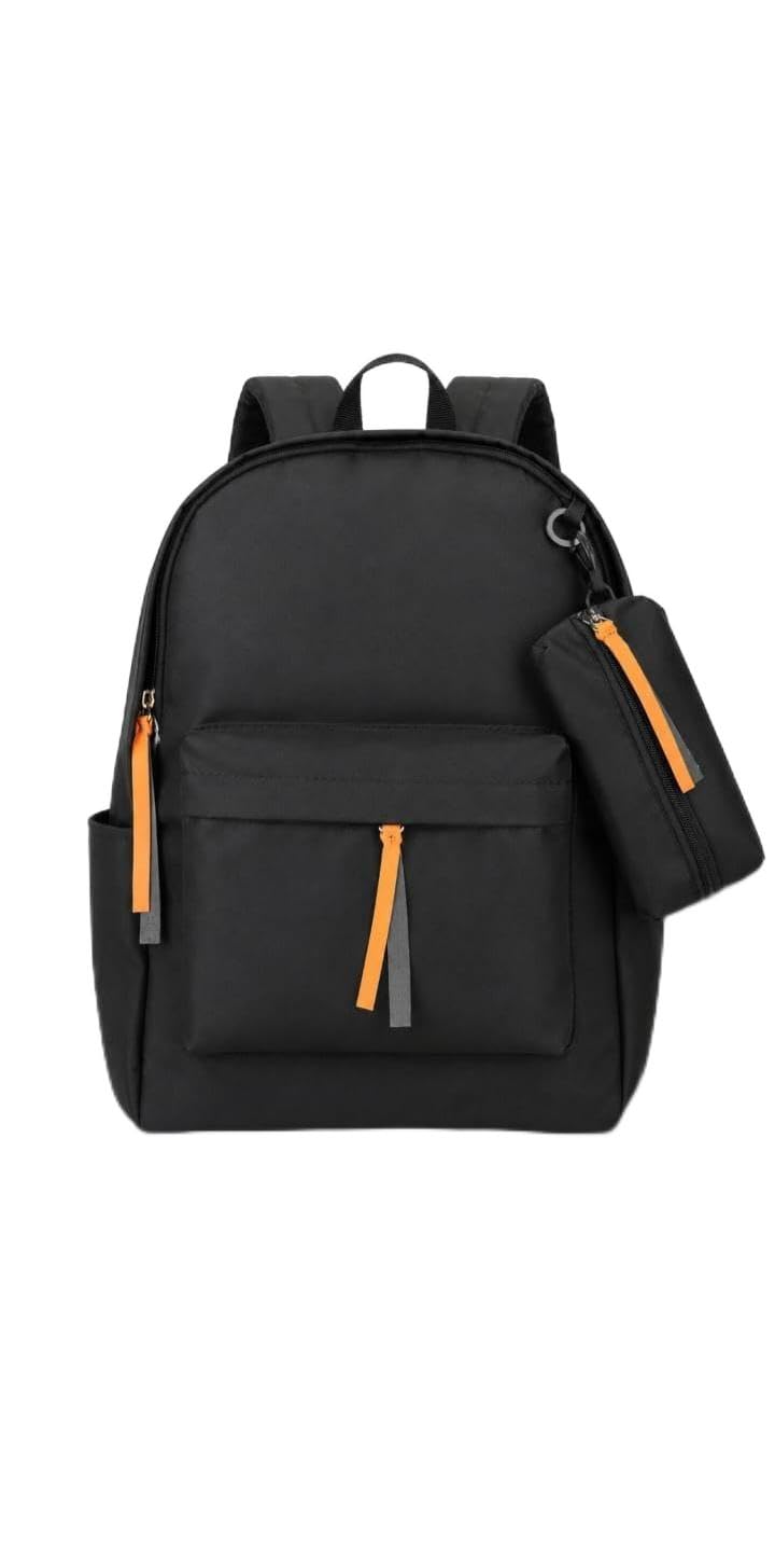 Black Pouch College Backpack Bag 15.6 Inch Laptop Bag with Anti Theft Pocket-image-18