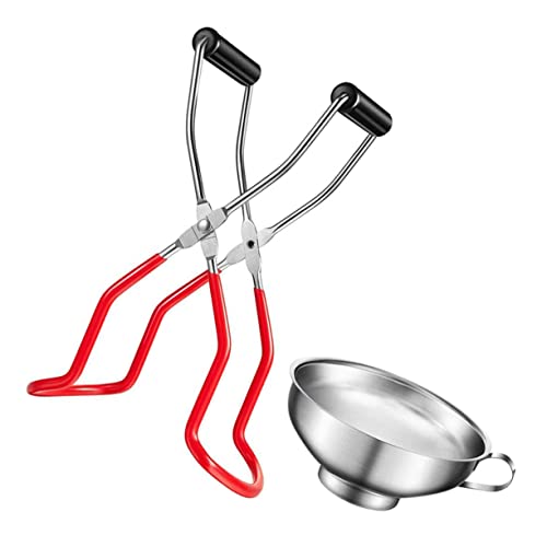 ABOOFAN Pinzas Elevadoras Antideslizantes Para Tarros De Conservas De Inoxidable Con Mango Antiescaldadura Para Cocina y Conservación Segura De Botellas y Botes