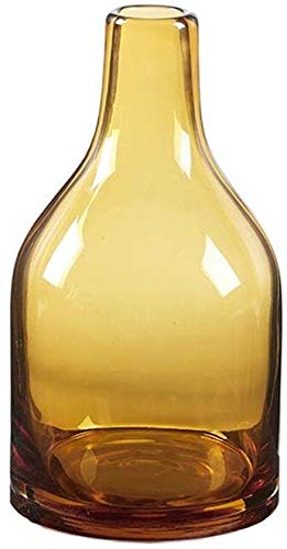 Vase ambré mince en verre individuel pour fleurs séchées et déco maison