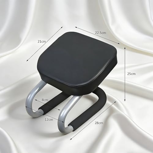 Prostration Prayer Sujoud Chair Kneeling Stool for Muslims Comfortable Prayer Position Ergonomic Design Meditation Stool Mindfulness with Anti-slip Cover (Black)