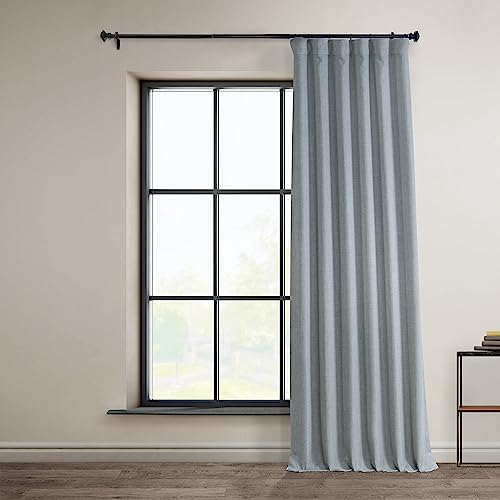 Hpd Half Price Drapes Faux Linen Room Darkening Curtains - 84 Inches Long Luxury Linen Curtains For Bedroom & Living Room (1 Panel), 50W X 84L, Heather Grey #TOP7