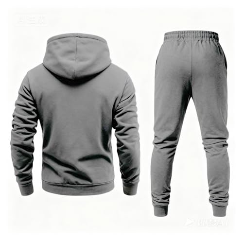 Chandal Hombre Algodon, Gym Conjunto, Gimnasio Hoodies Ropa Deportiva Invierno, Deporte Moda Tallas Grandes Entrenamiento Deportivo Baratas Boxeo Chándal para Hombre, XXL - imagen 4