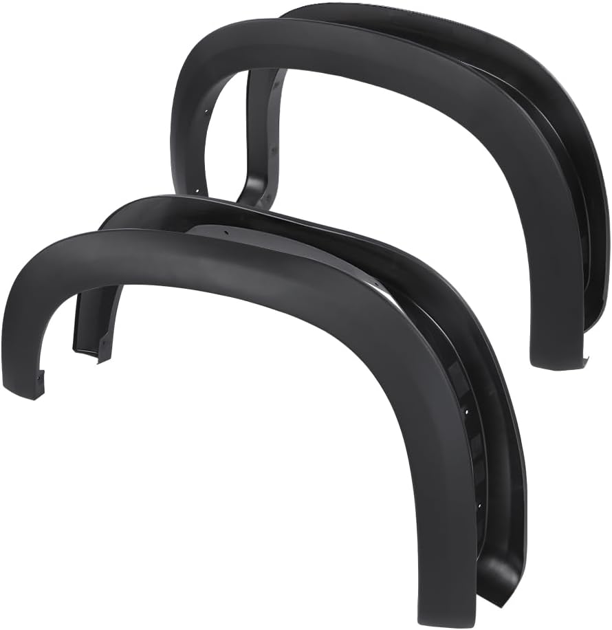 LQI Fender Flares 4PCS, Compatible with Chevy Silverado 1500 2019 2020 2021 (Not Fit Dually Models), Factory Style