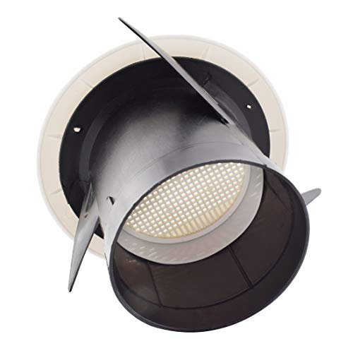 Image of SDTC Tech 3 Inch Round Air Vent ABS Louver Grille Cover with Built-in Screen Mesh Detachable Soffit Air Exhaust Vent for Bathroom Kitchen Bedroom Office