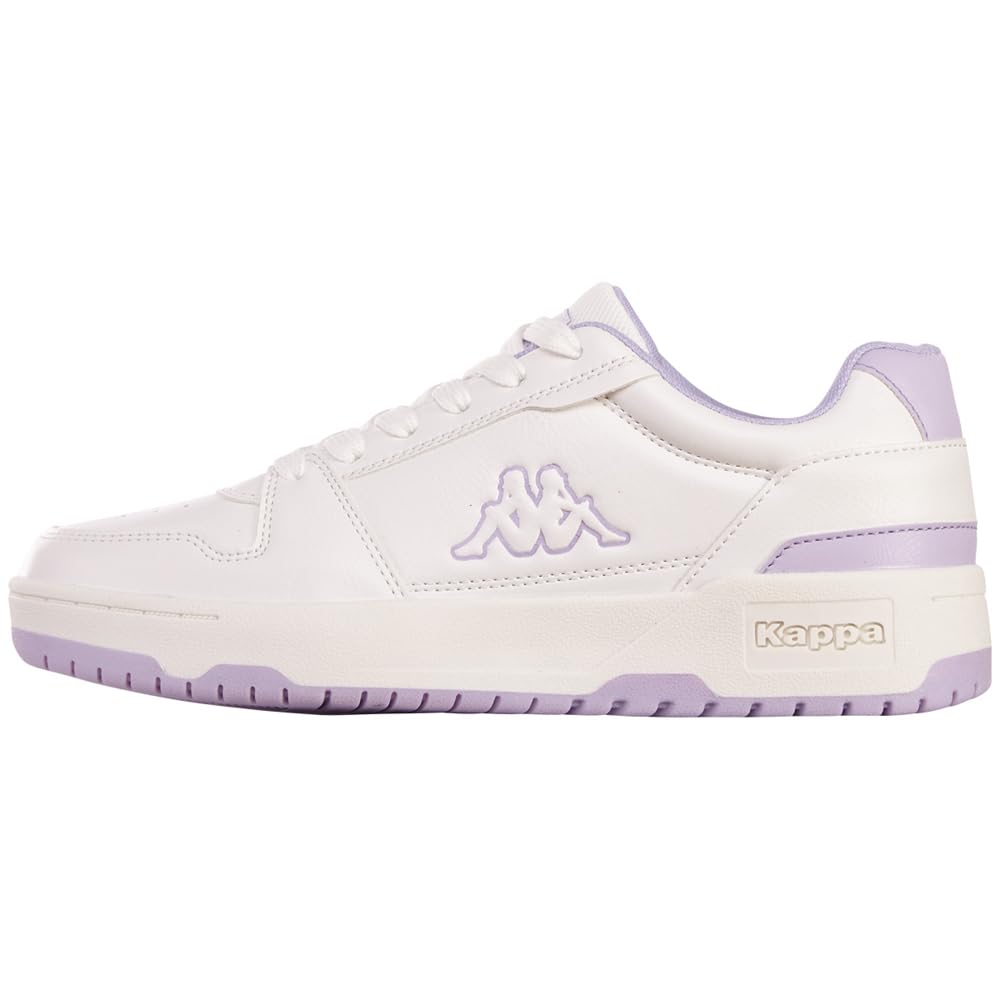 Kappa Style Code: 243405 Coda Low Unisex Sneaker, White Lilac, 6 UK