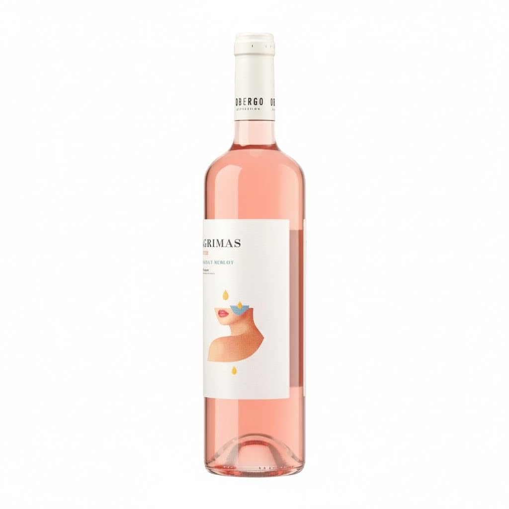 Lágrimas de Obergo 2022 | Vino Rosado D.O. Somontano | 100% Garnacha de Sangrado | Caja 6 botellas x 750 ml |Rosado Gastronómico