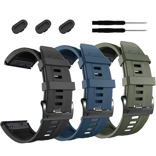 Bracelet Fenix 7X Pro silicone anti-irritation 26mm pour montre Epix Pro