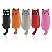 Soft Cat Toys for Indoor Cats Self Play Pet Supplies Cat Gifts Interactive Pillows Cat nip Filled Toys 5PCS Plush Kitten Teething Toys Set Cute Kitty Chew Bite Toys Resistant Cartoon Cat Mouse Toys