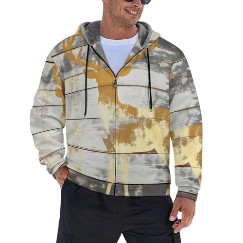 Sweat à capuche en polaire homme veste épaisse zippée